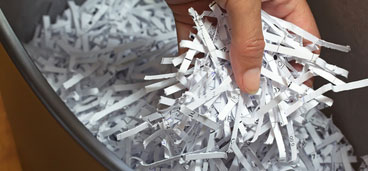 papel triturado